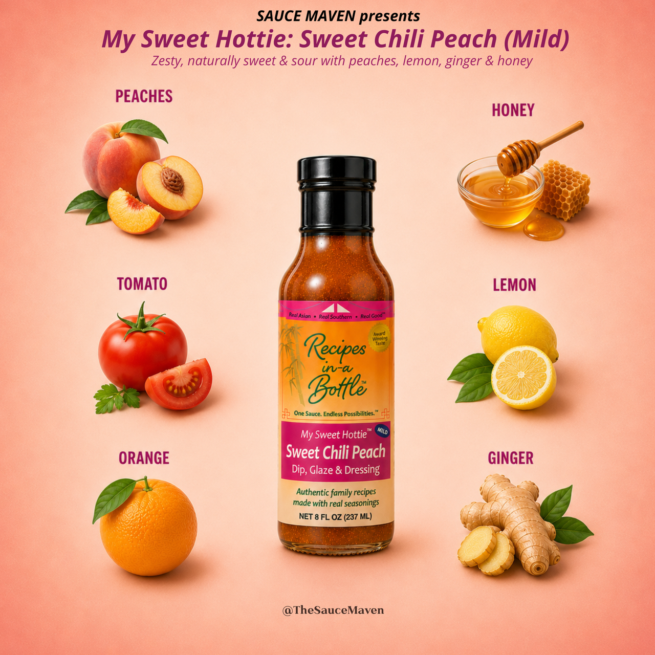 My Sweet Hottie™ MILD Sauce & Dressing (Sweet Chili Peach)