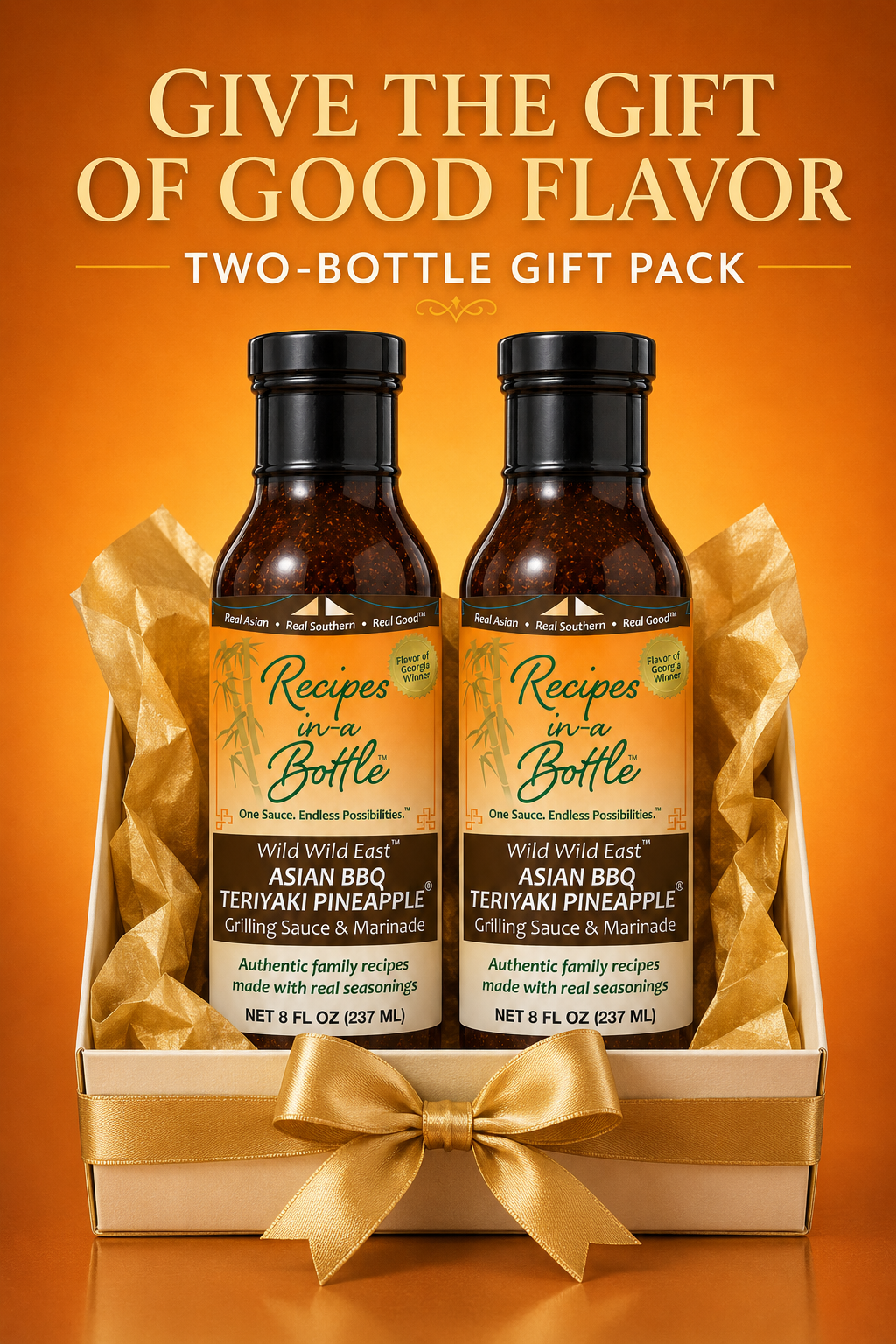 Sauce Maven Gift Set: WILD WILD EAST ™ Sauce & Glaze (Asian BBQ Teriyaki Pineapple) | Set of (2)