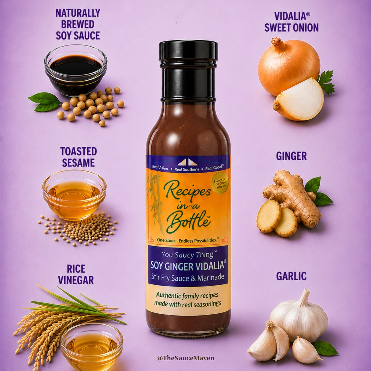 You Saucy Thing™  Stir Fry Sauce-Marinade (Soy Ginger Vidalia Onion)